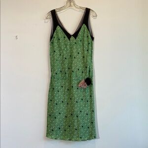 Vintage Hype Green Silk Dress